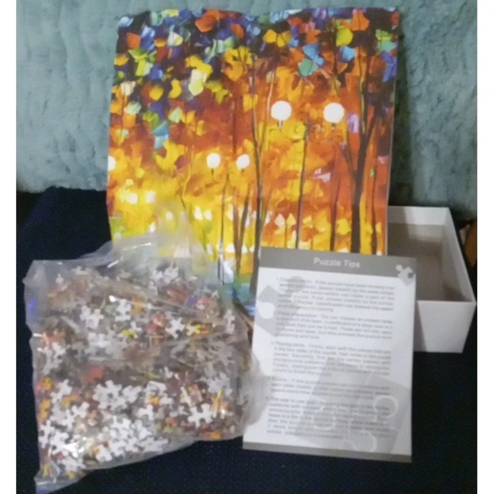 Romantic Street Scene Jigsaw Puzzle 1000 Piece 425x30mm Vibrant For Ages 14+